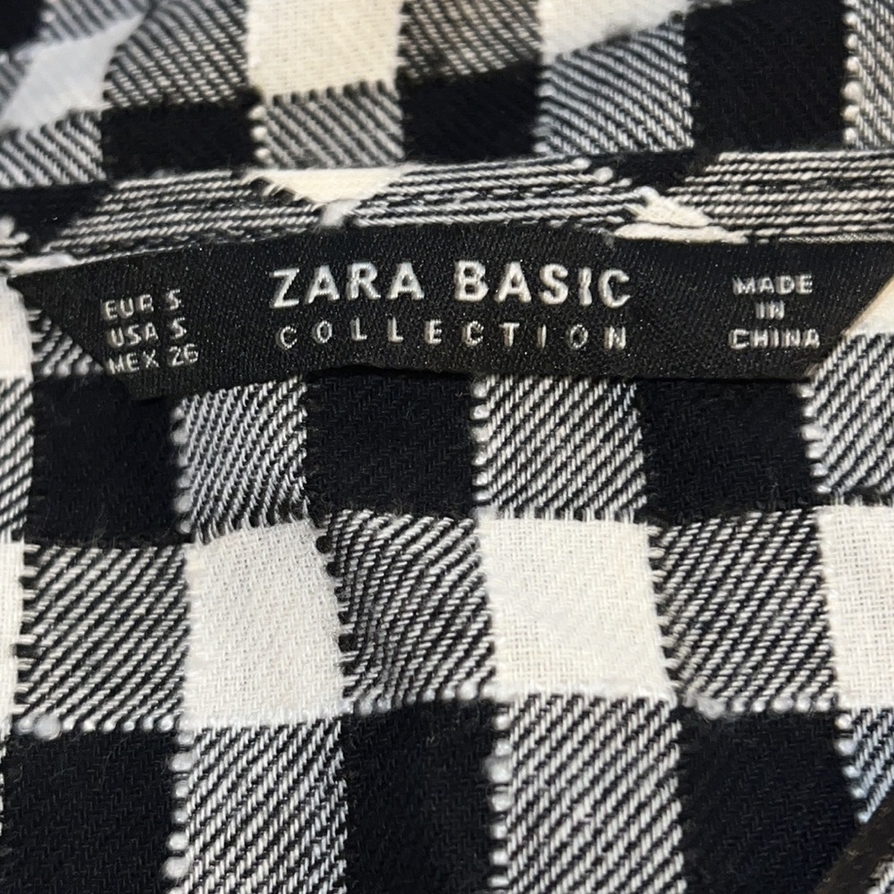Zara Basic Collection Gingham Plaid Ruffle Bottom… - image 7